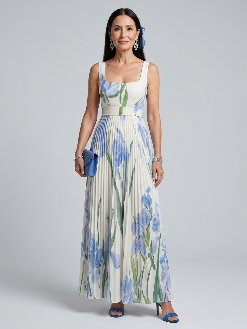 Fiora™ Ophelia Blomstret Midikjole