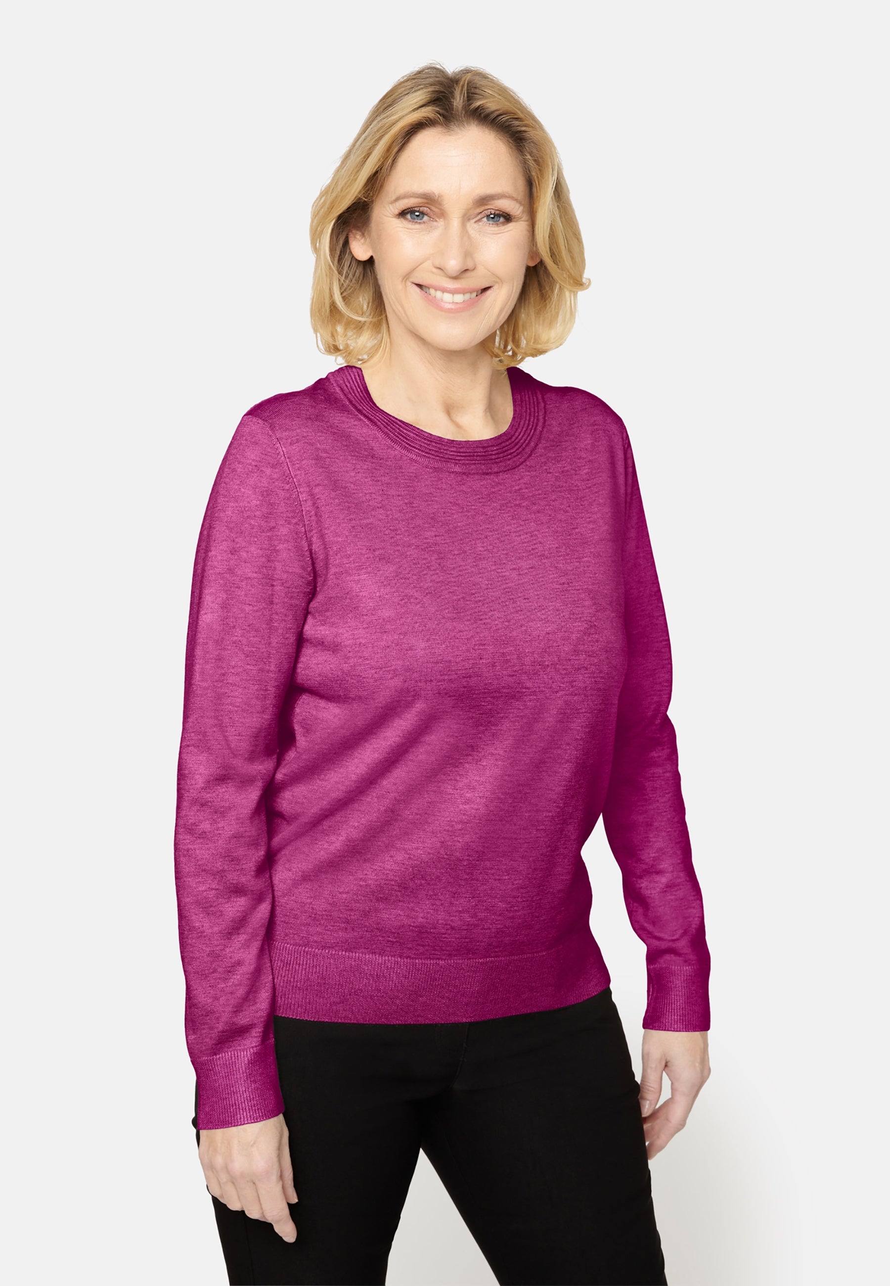 Langærmet Strik - Pink