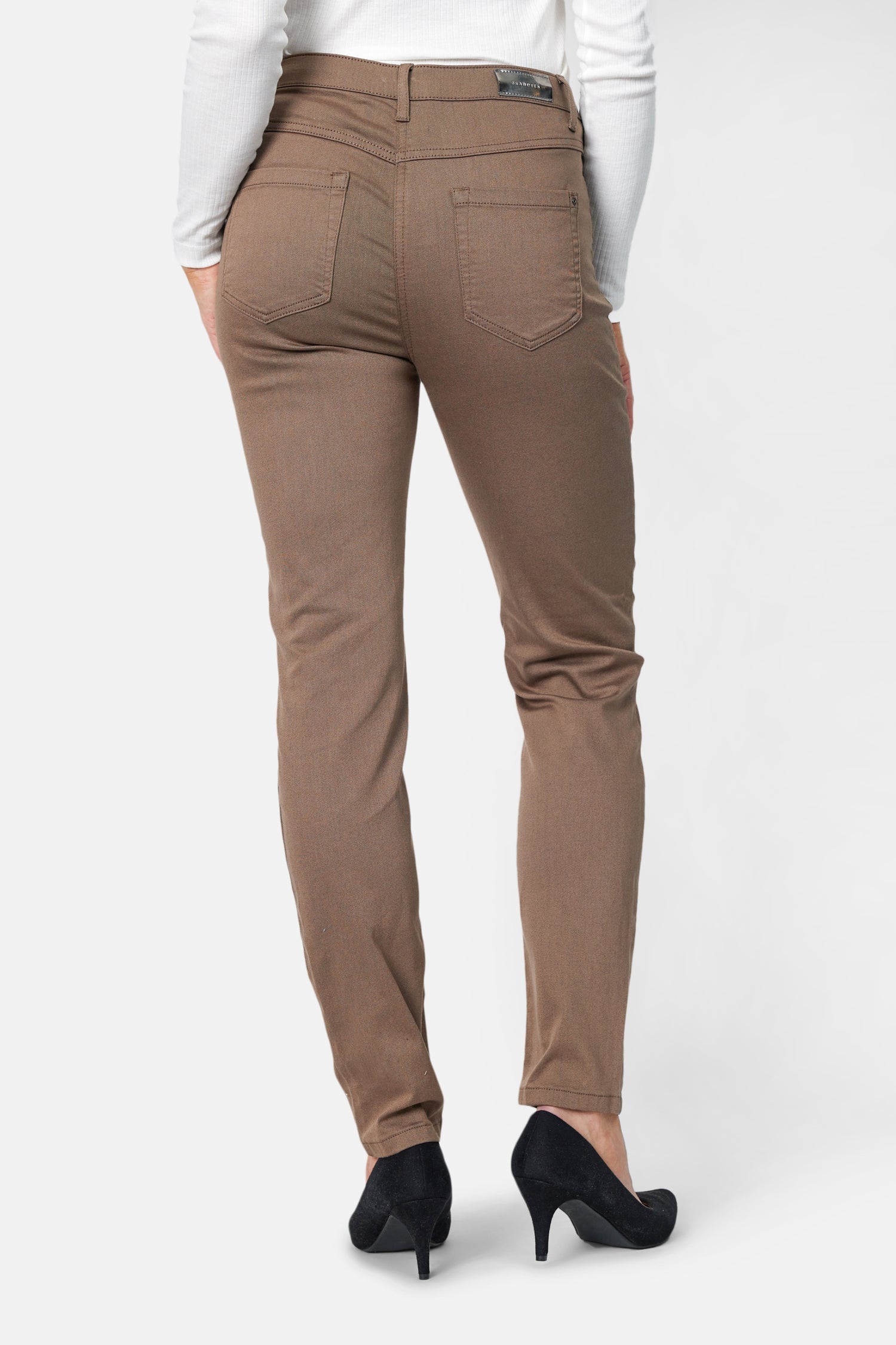 Madelaine Superstretch Jeans - Brun - Straight Fit