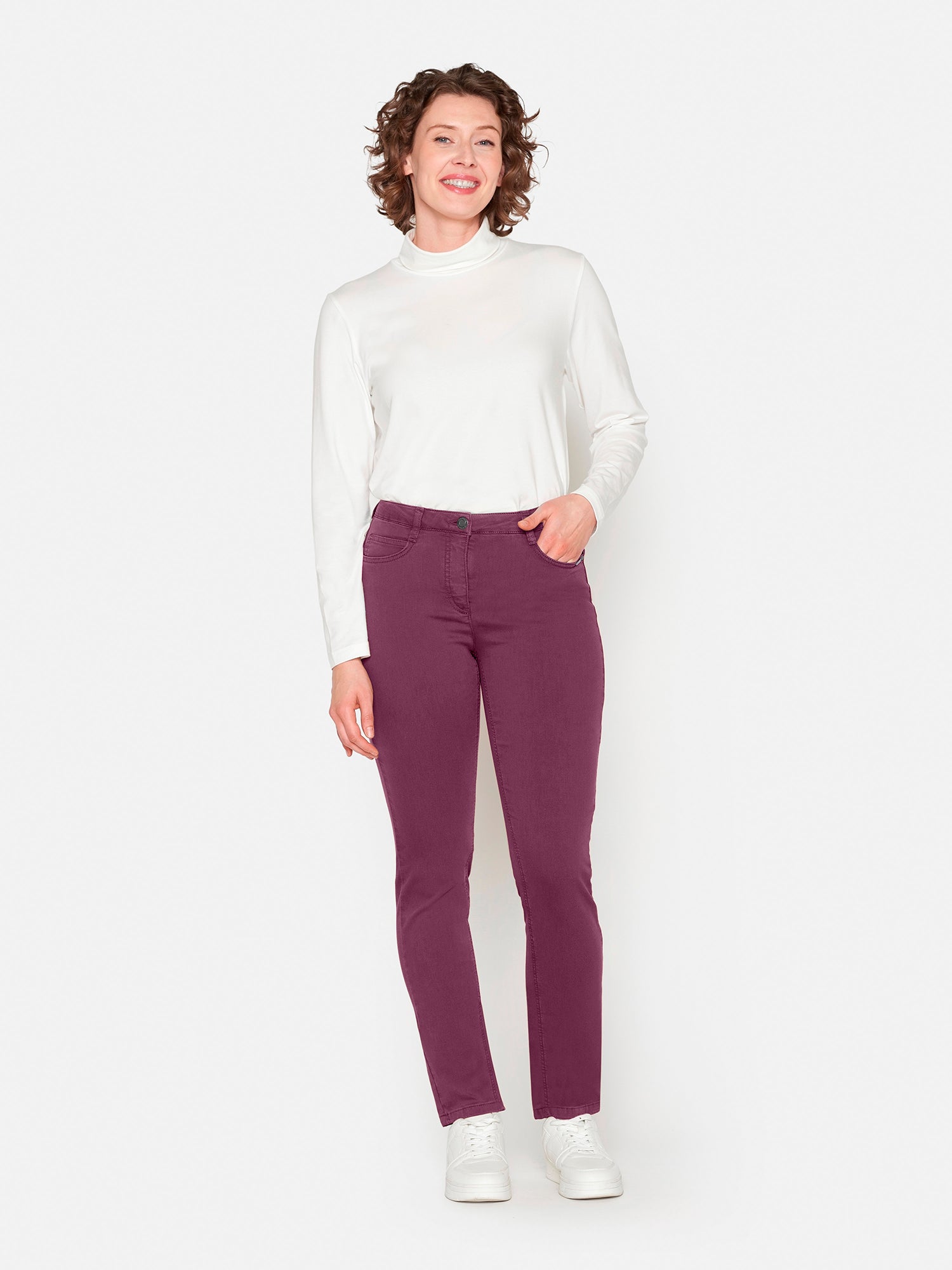 Madelaine Superstretch Jeans - Vin Rød - Straight Fit