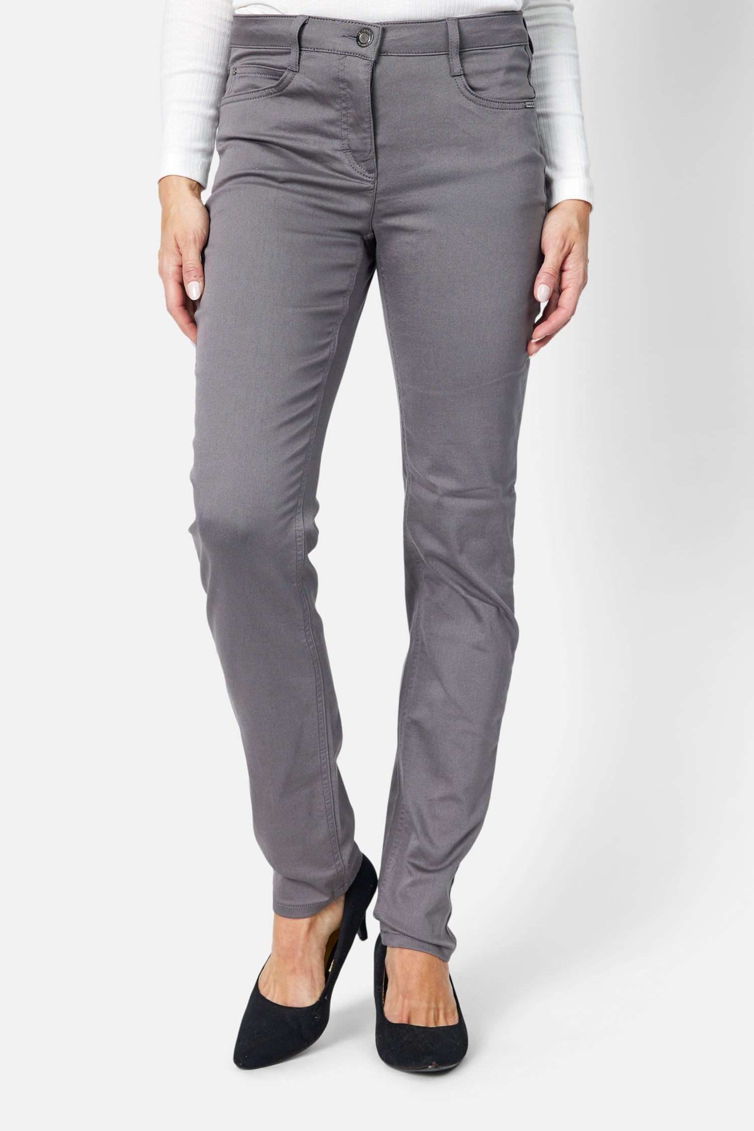 Madelaine Superstretch Jeans - Grå - Straight Fit