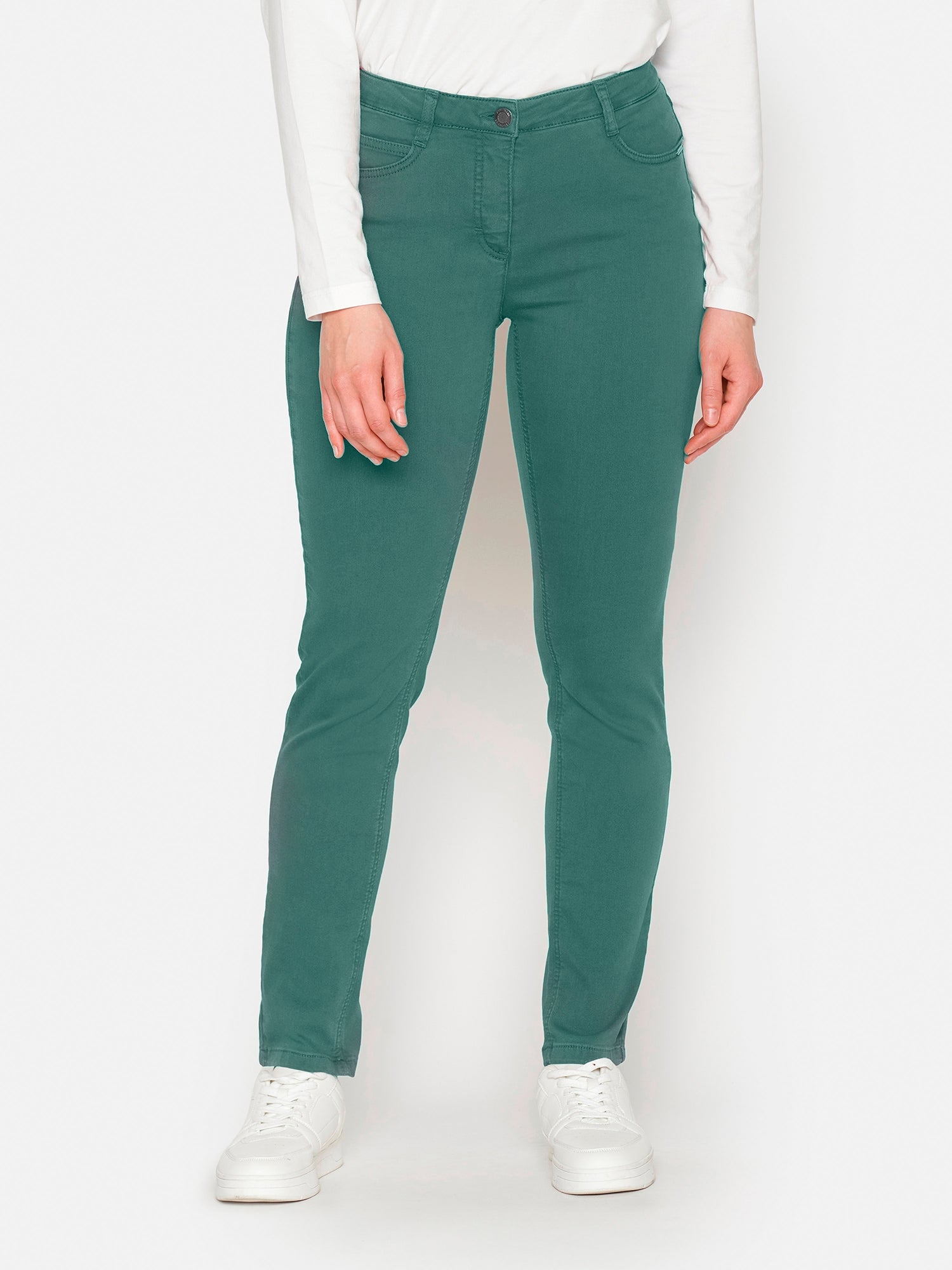 Madelaine Superstretch Jeans - Grøn - Straight Fit