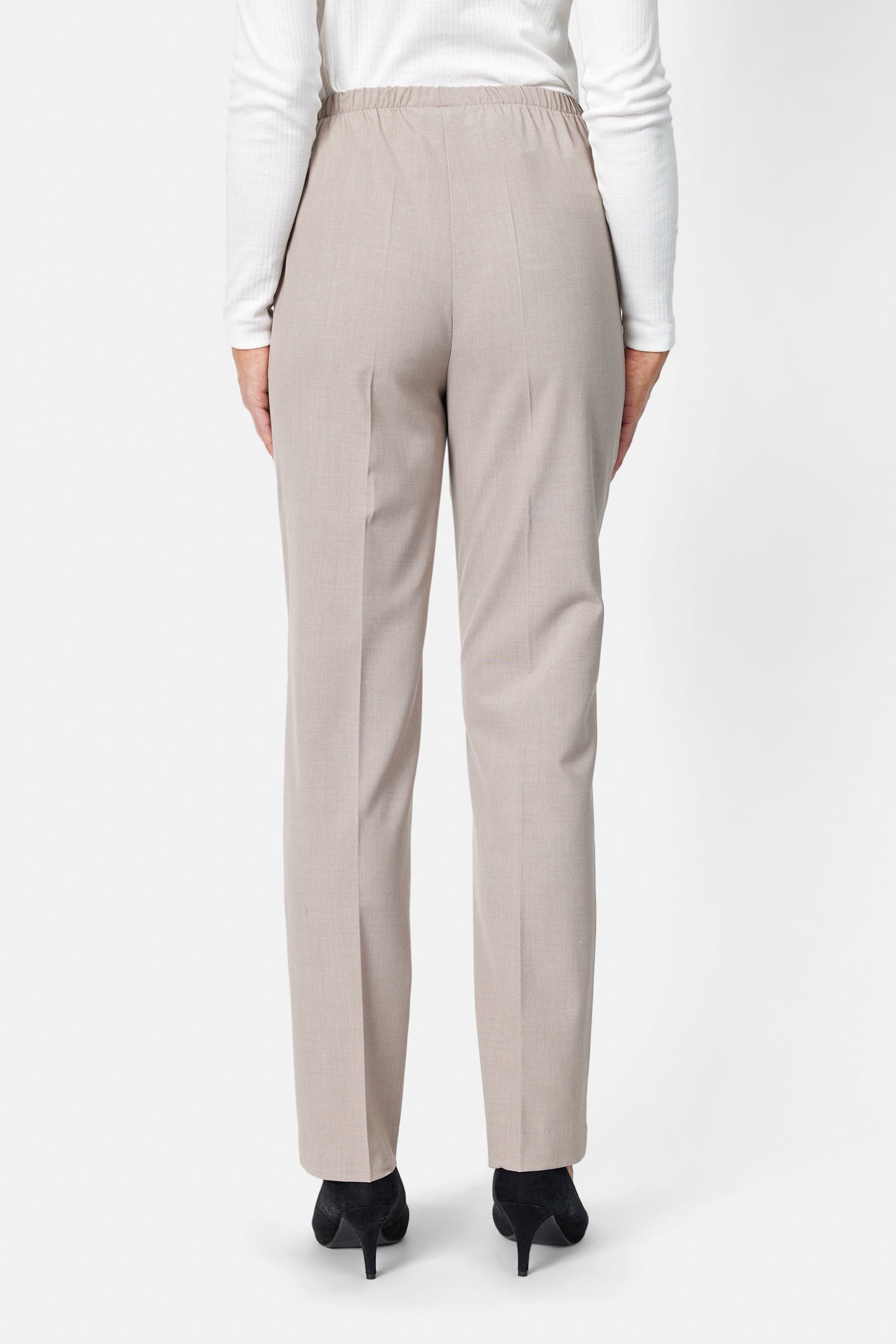 Sofie Bukser - Sand - Slim Fit / Elastik i Taljen