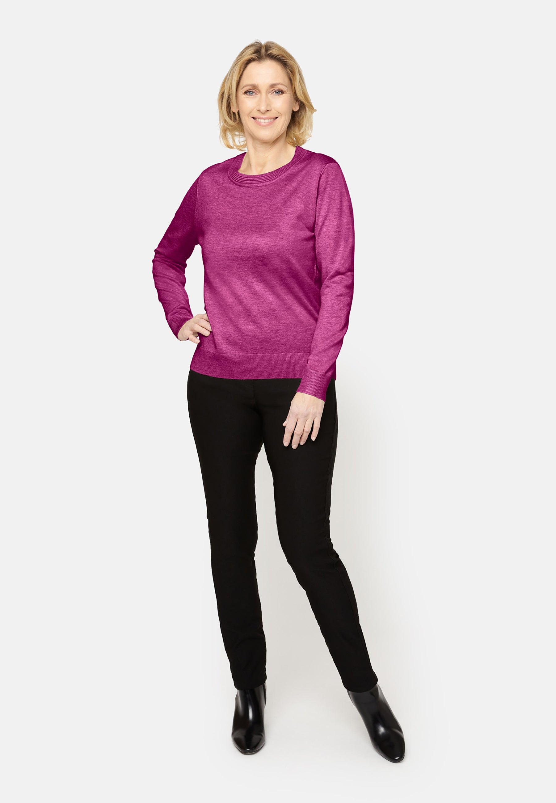 Langærmet Strik - Pink