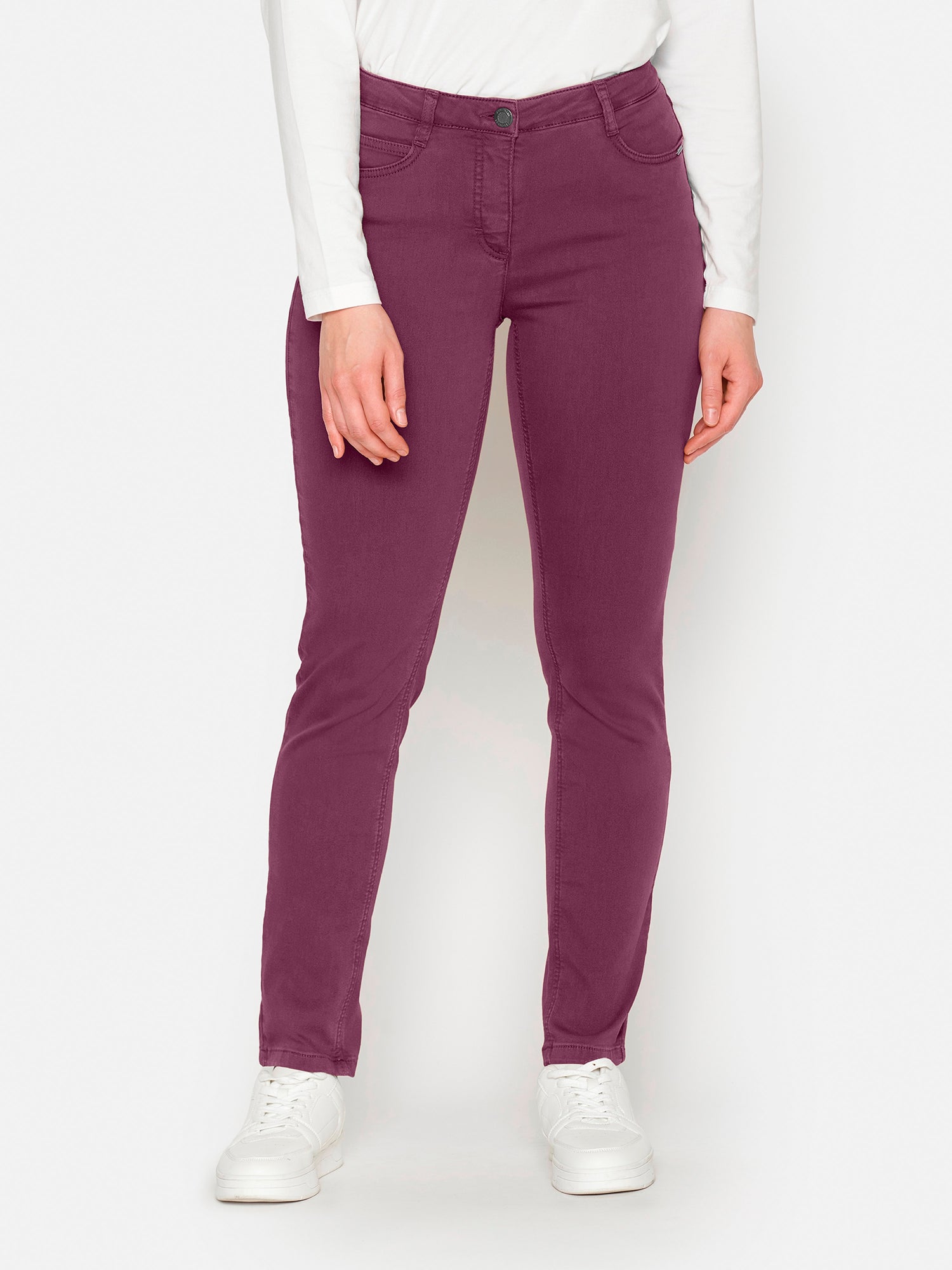 Madelaine Superstretch Jeans - Vin Rød - Straight Fit