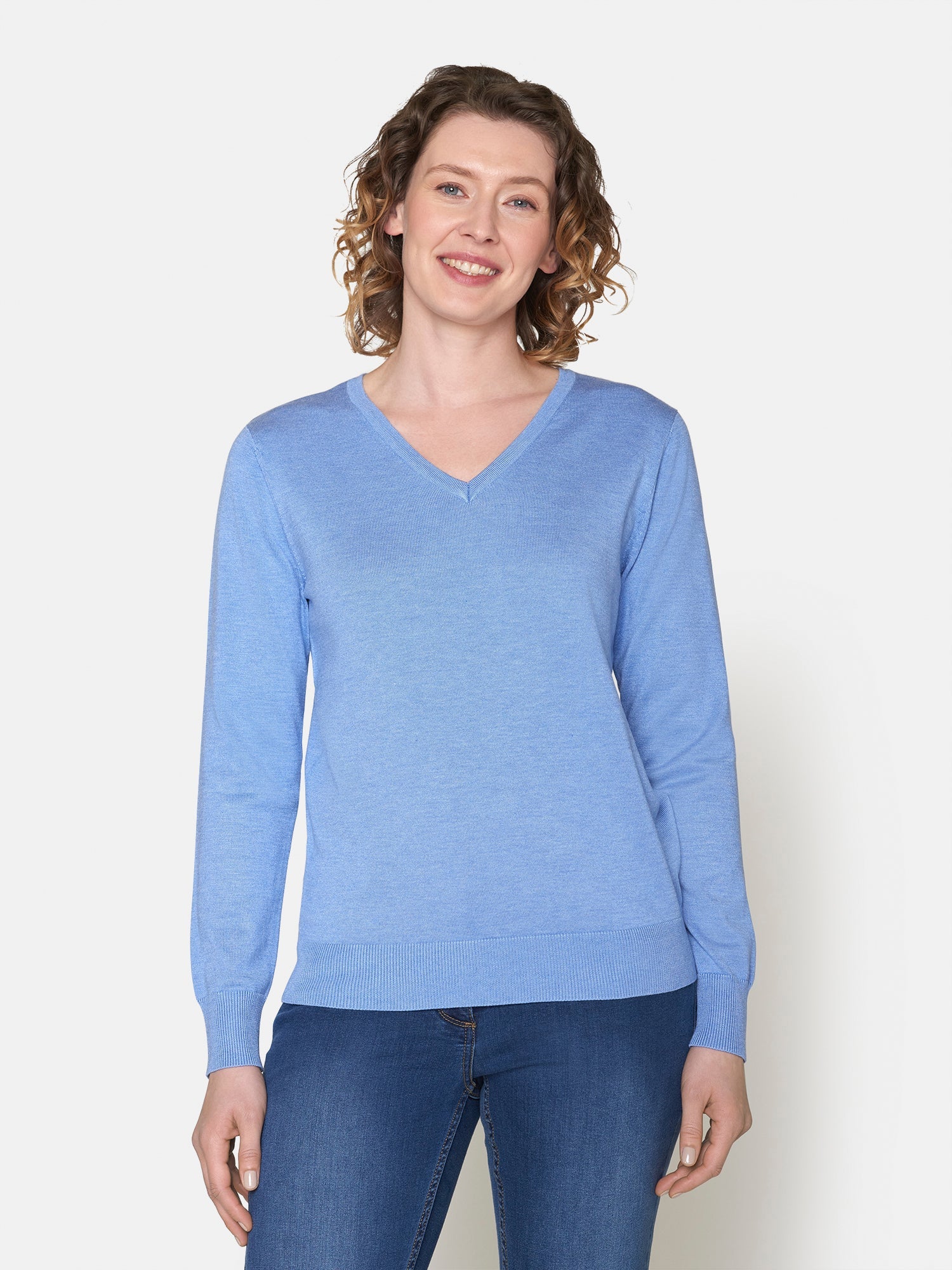 Pullover Med V-hals - Sky Blue