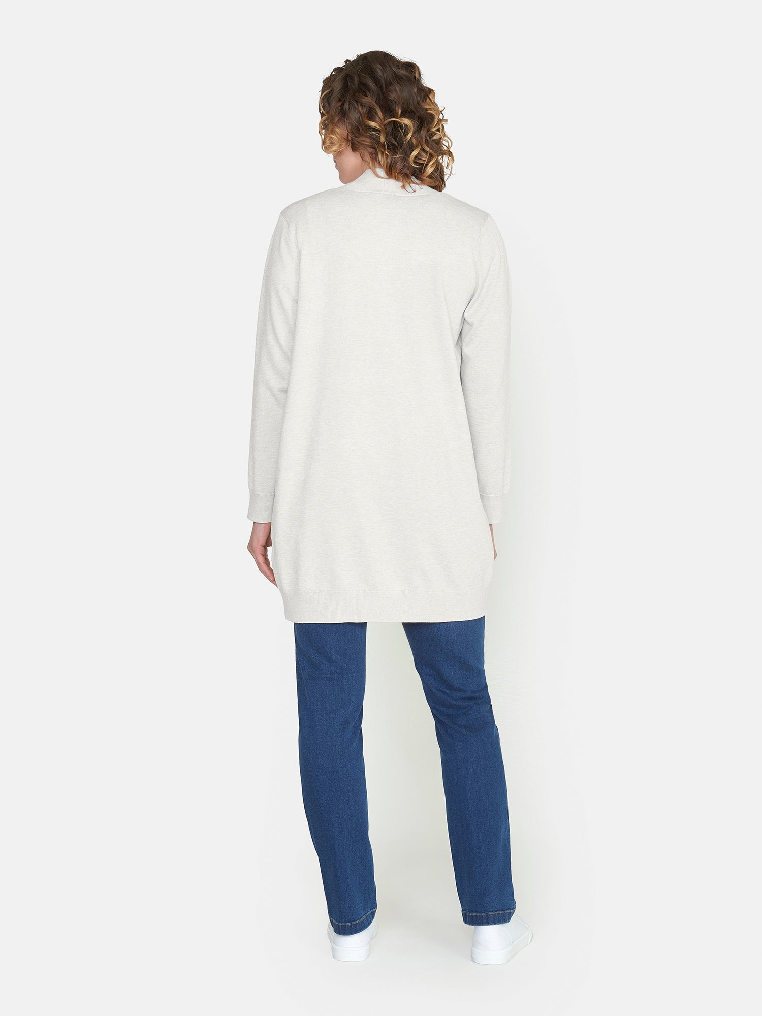Strik Cardigan - Råhvid - Med Lommer