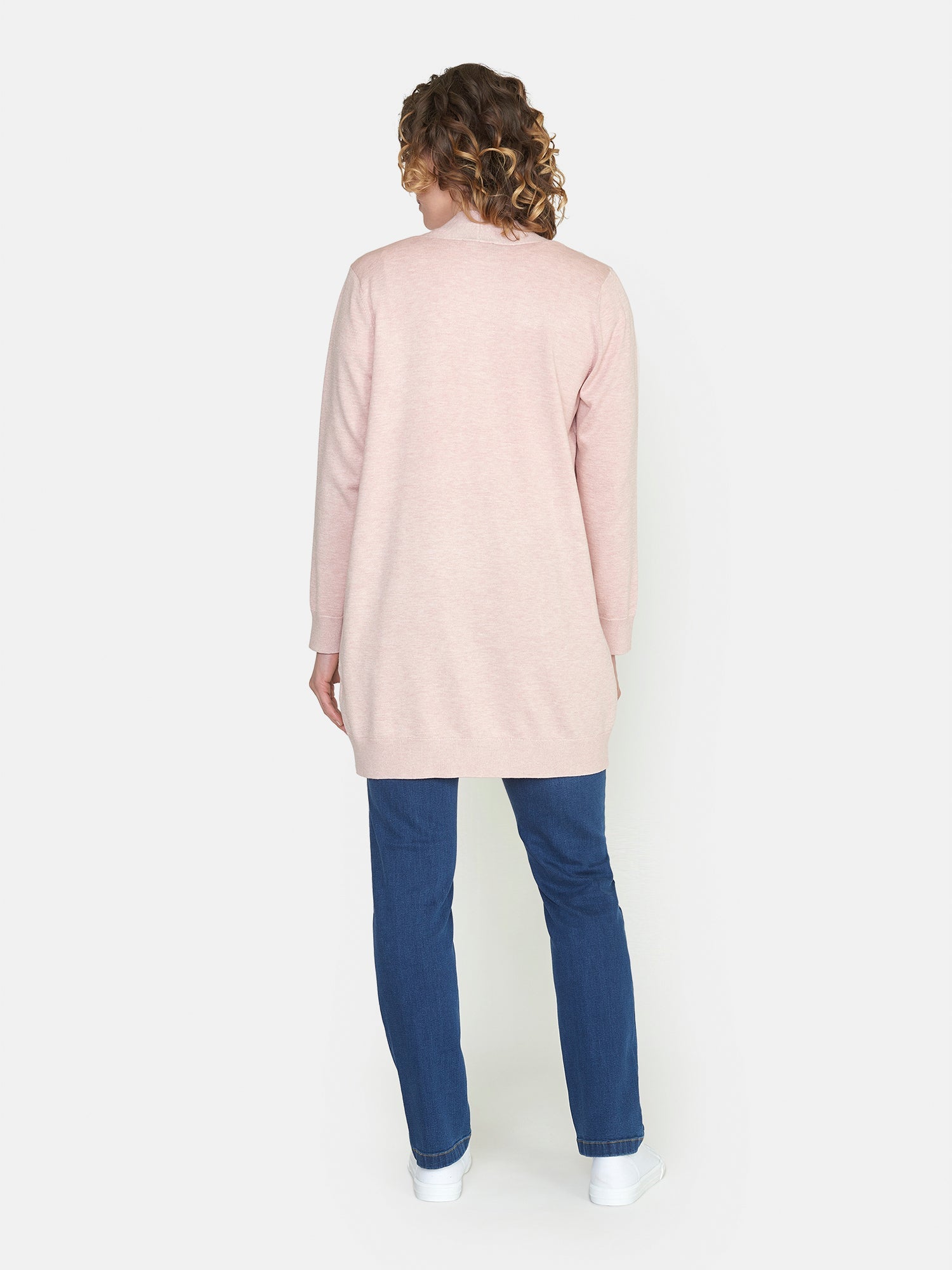Strik Cardigan - Lyserød - Med Lommer