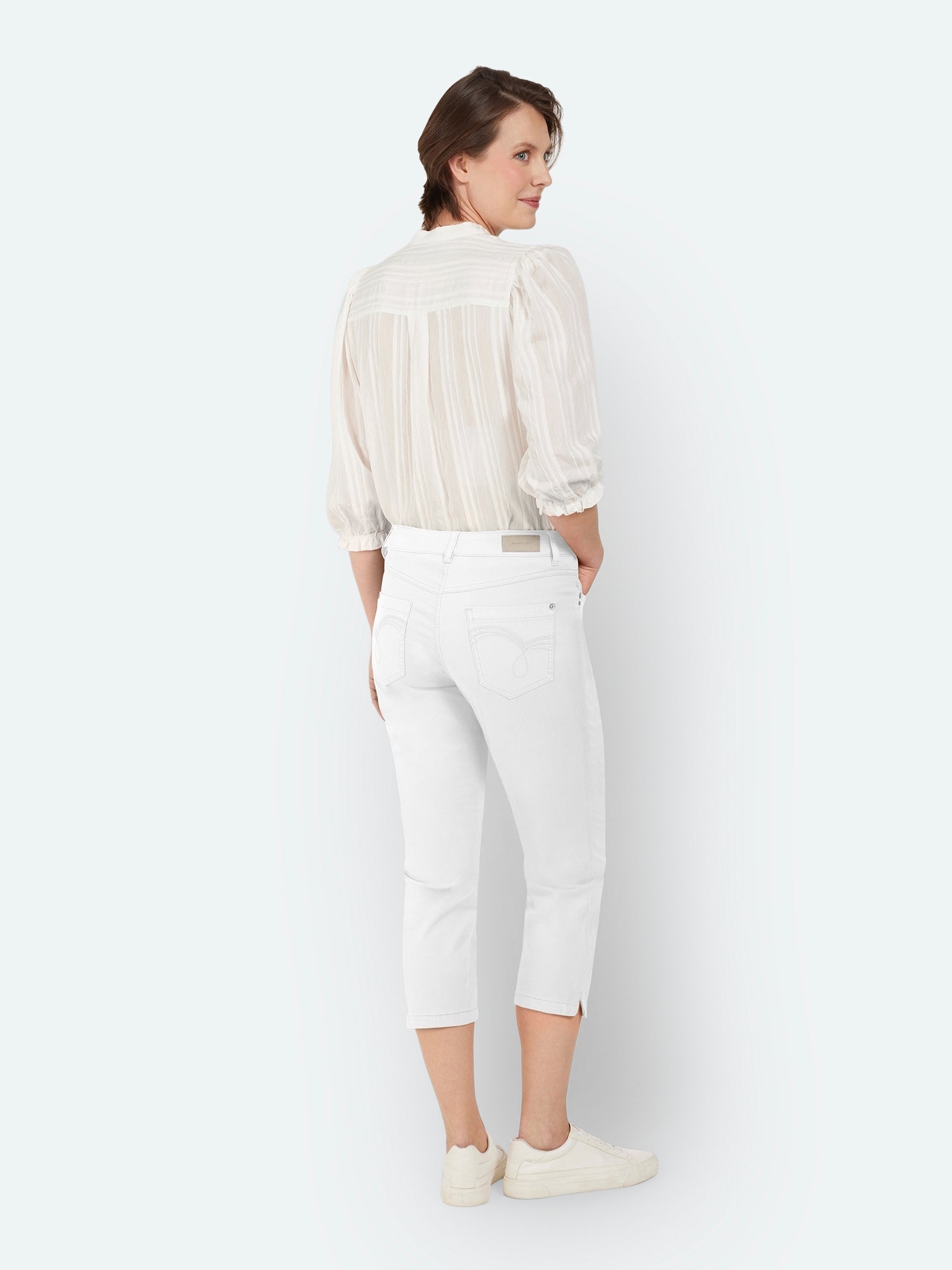 Madelaine Capri Bukser - Hvid - Straight Fit