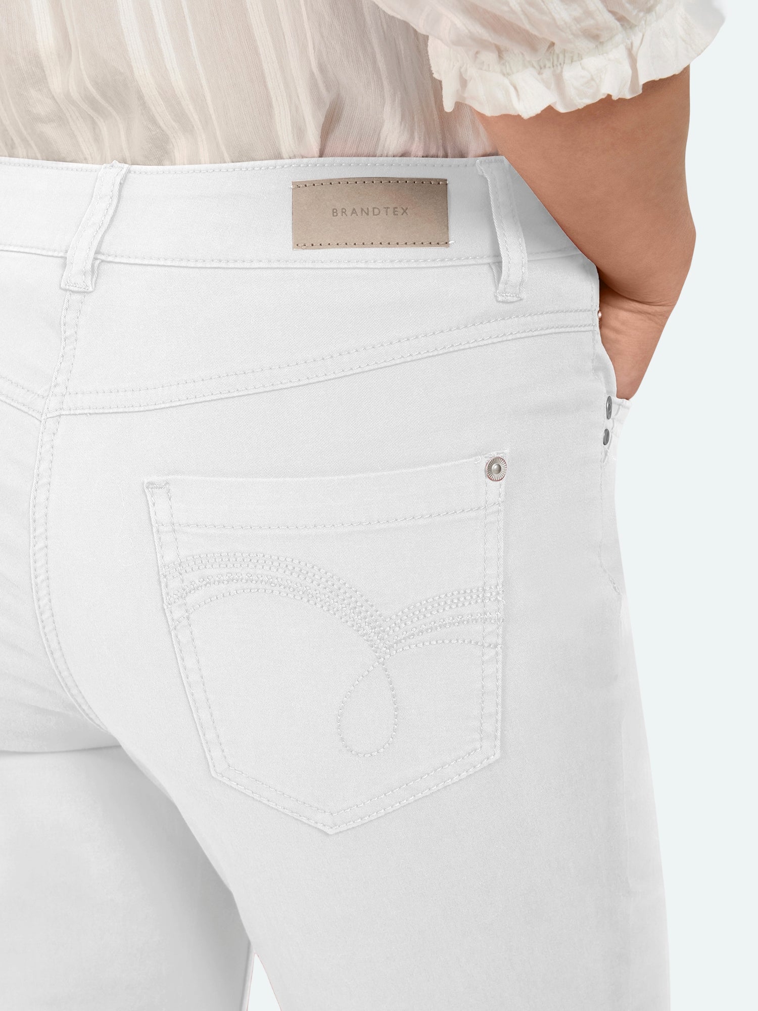 Madelaine Capri Bukser - Hvid - Straight Fit