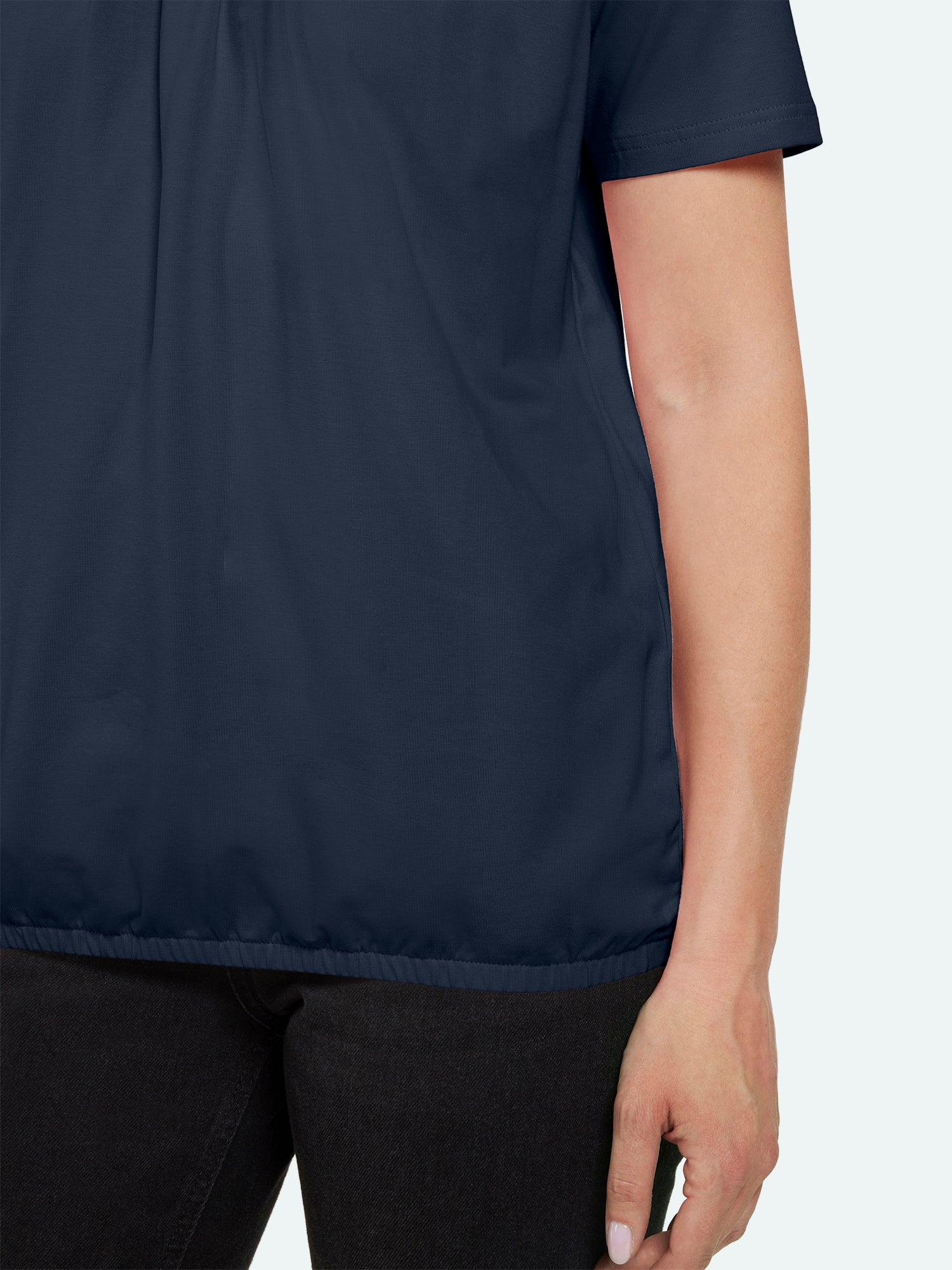 T-shirt - Navy - Elastik i Taljen