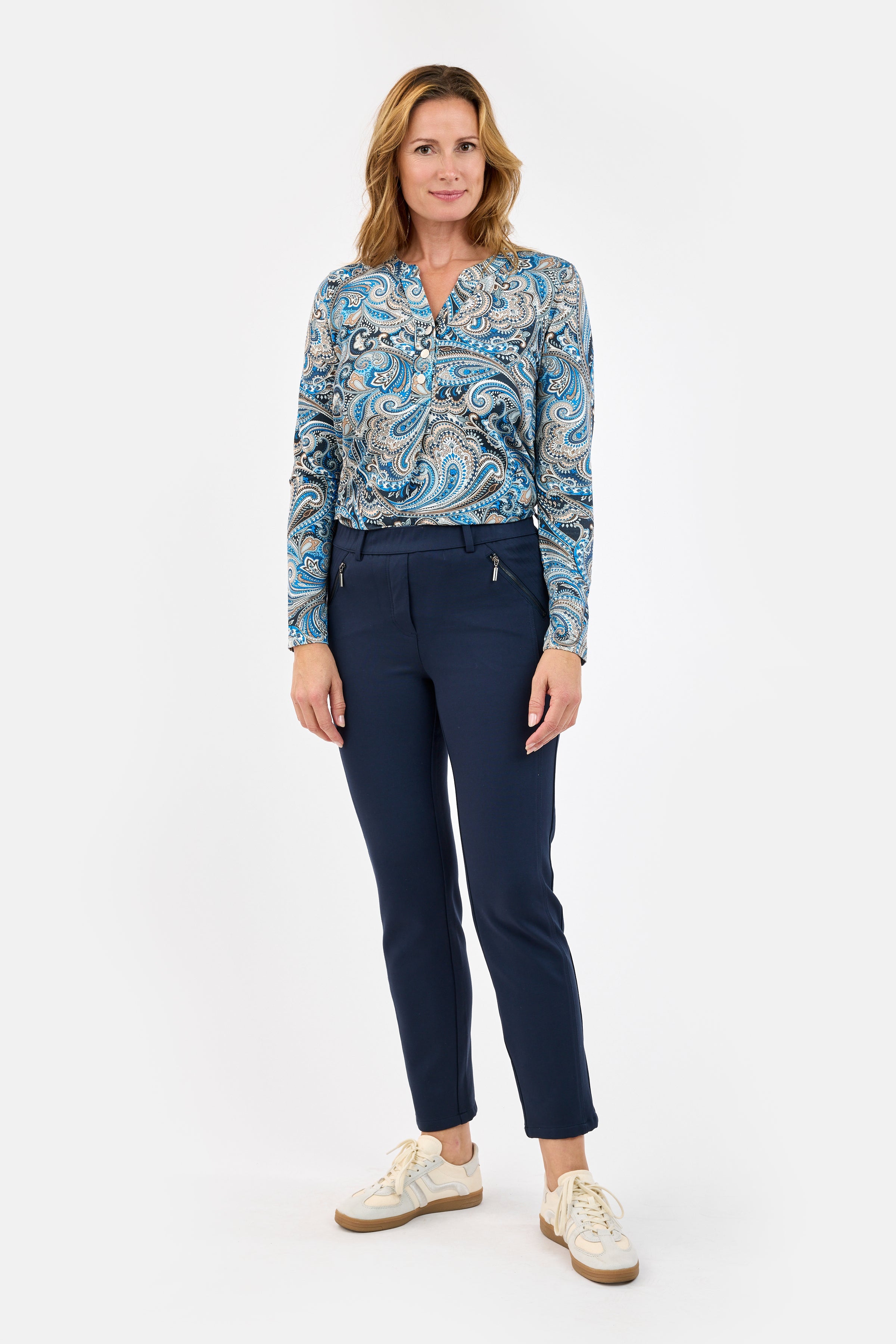Bukser - Navy - Lynlås Lomme