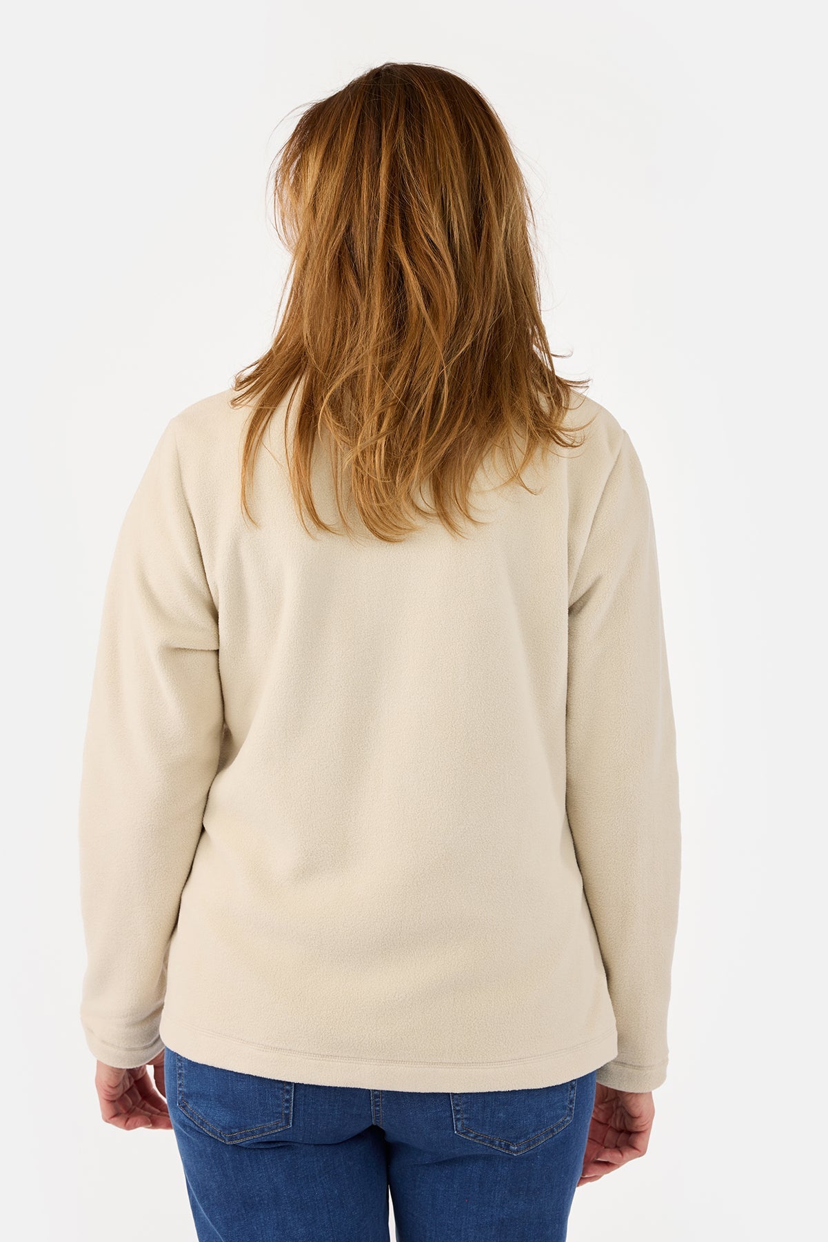 Fleece Jakke - Sand - Lynlåslukning