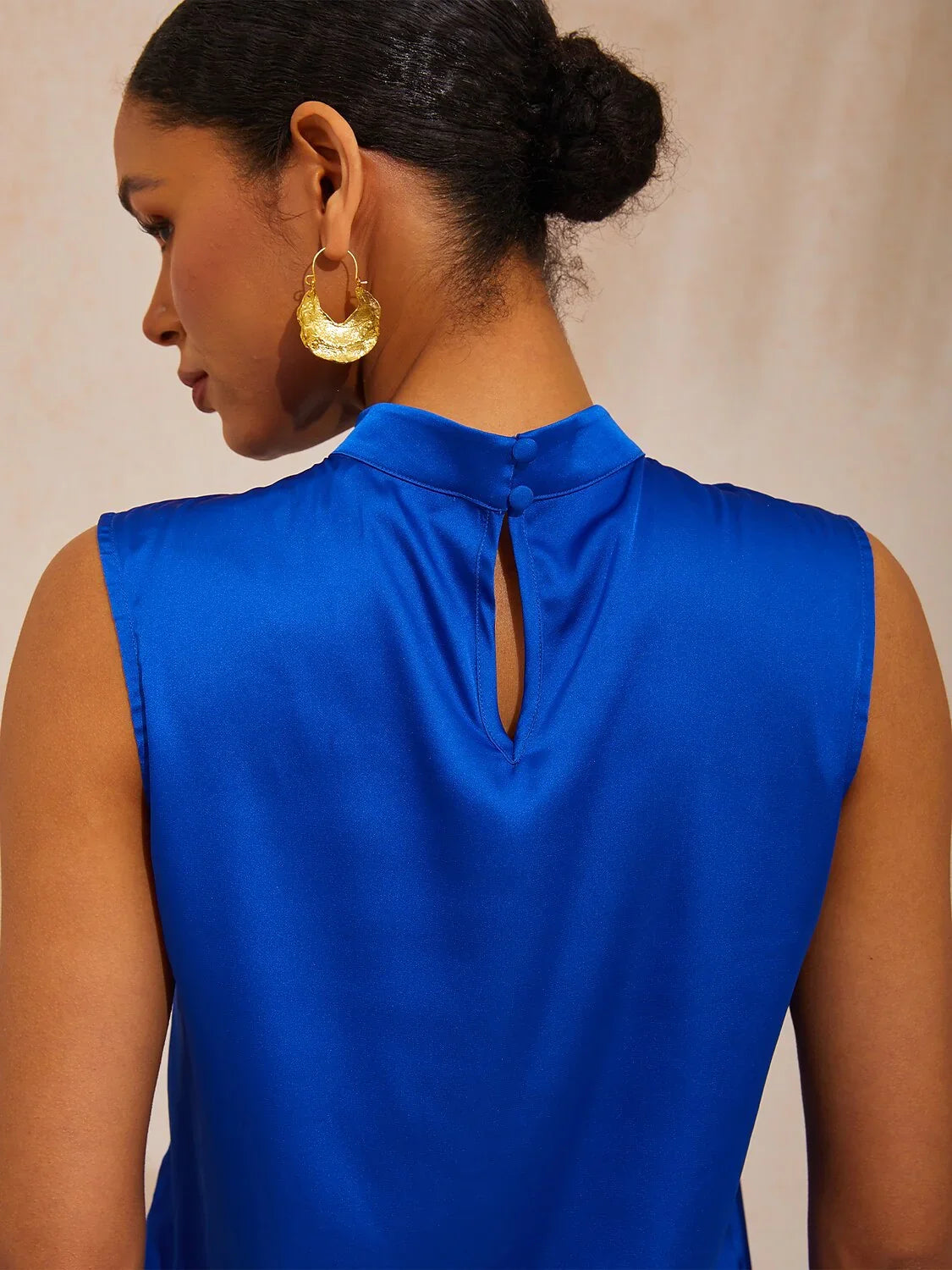 Hawaii Palm silkeblød satin top