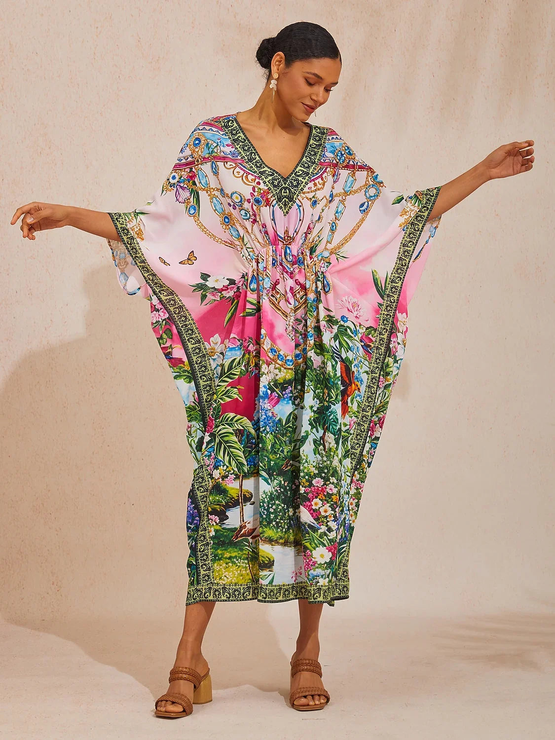Land of Wonder chiffon kaftankjole