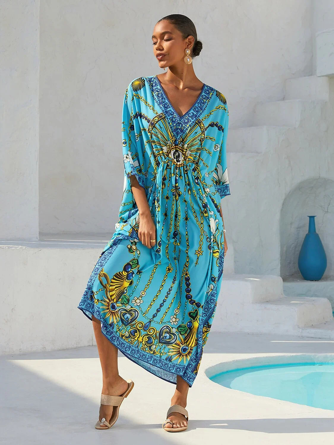 Land of Wonder chiffon kaftankjole