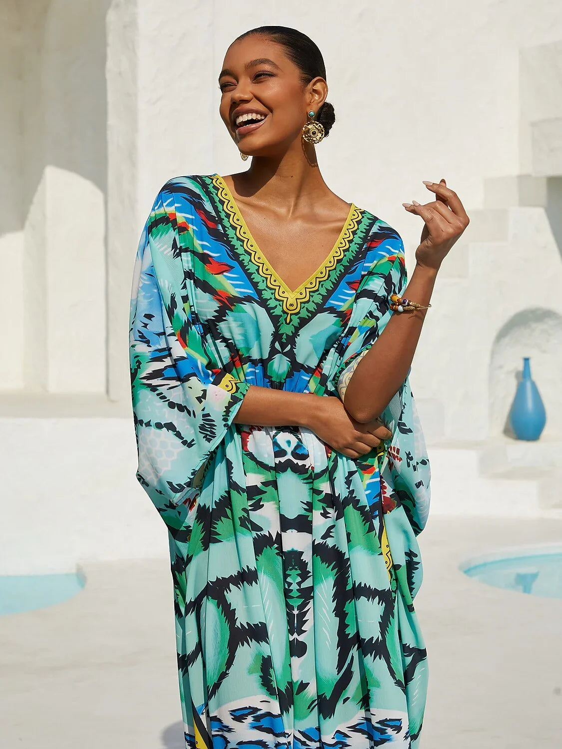 Land of Wonder chiffon kaftankjole