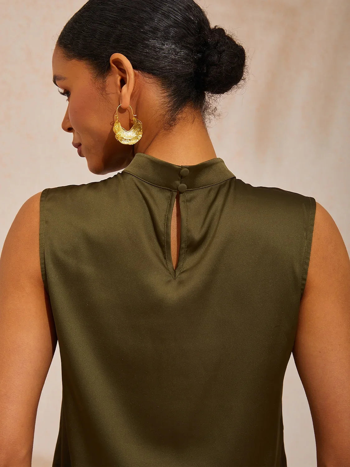 Hawaii Palm silkeblød satin top