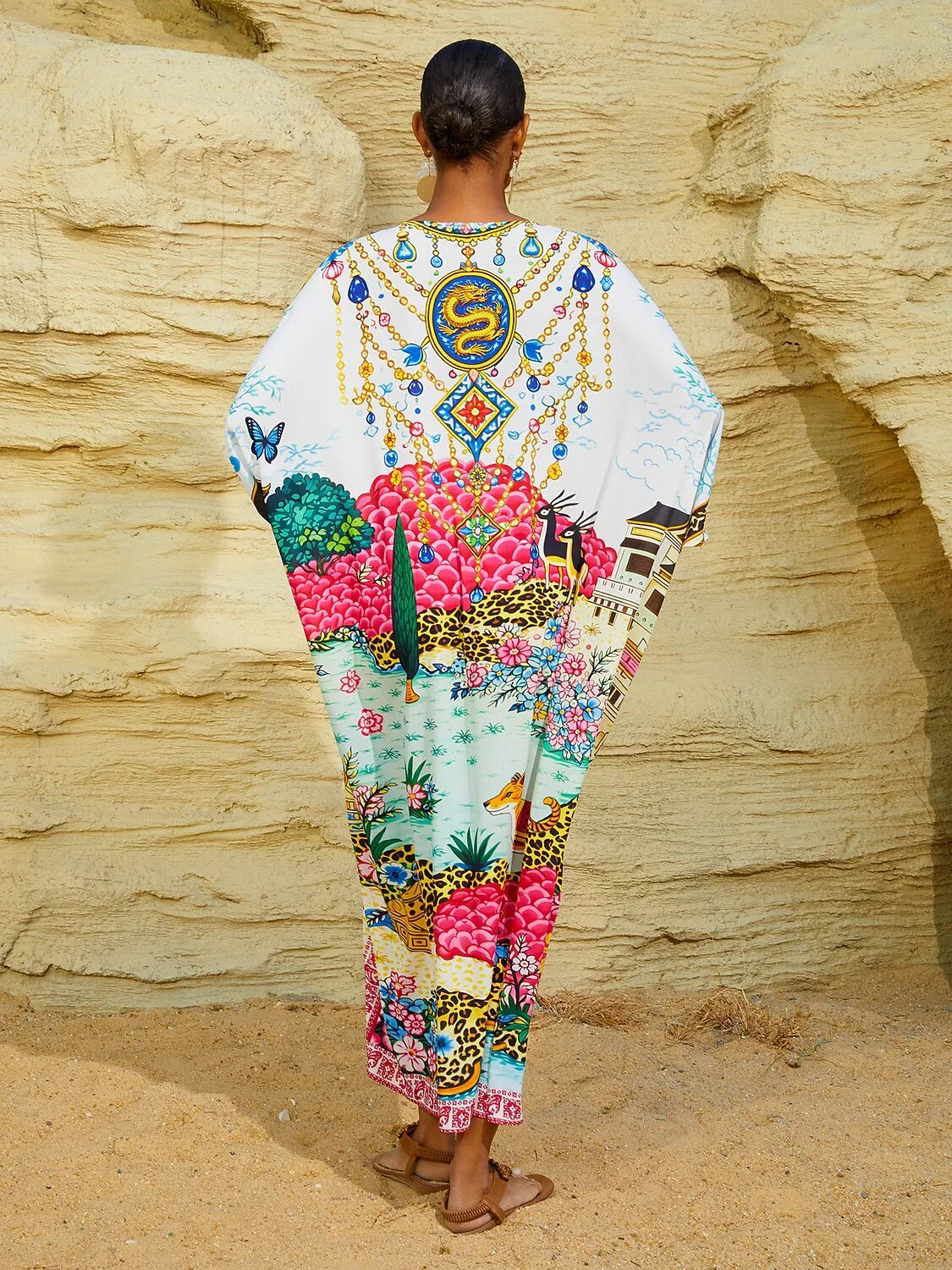 Land of Wonder chiffon kaftankjole