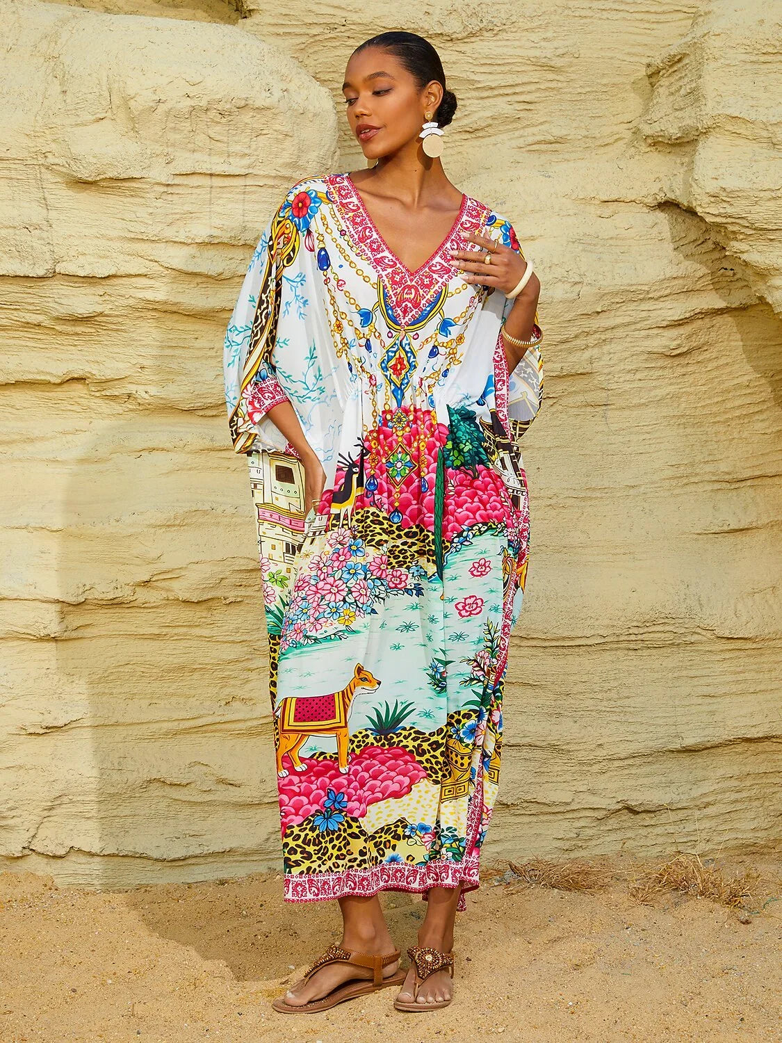 Land of Wonder chiffon kaftankjole