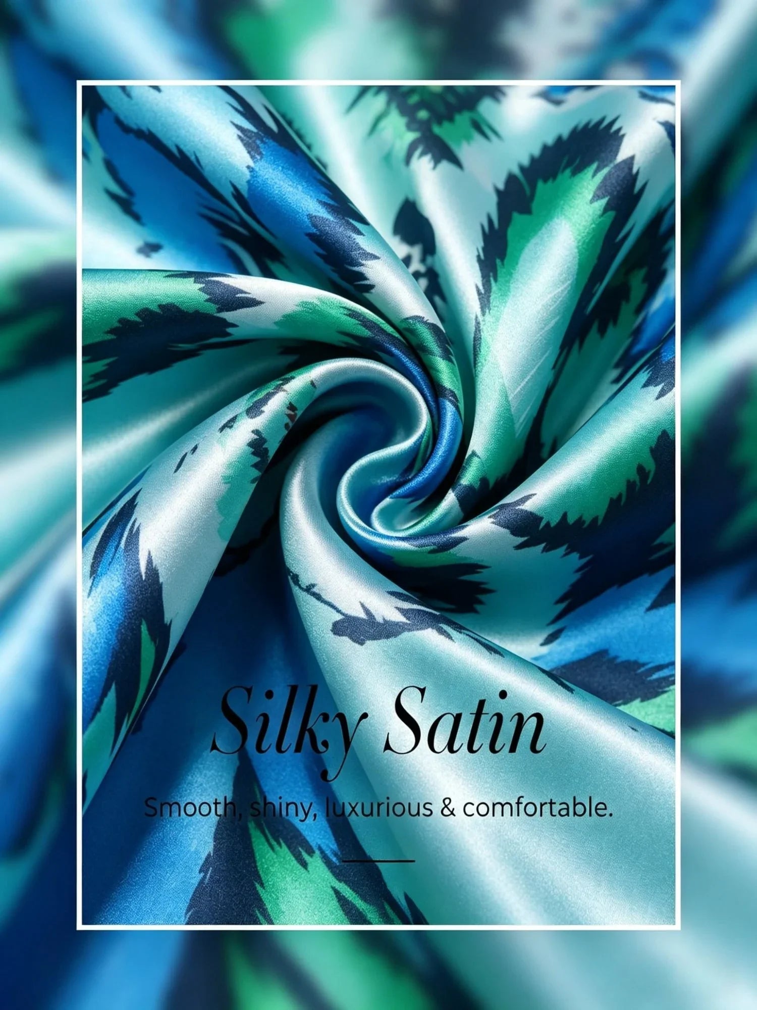 Land of Wonder satin maxikjole