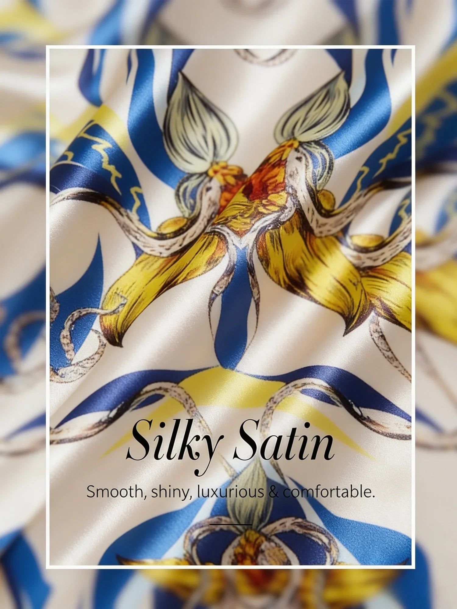 Santorini silkeblød skjortekjole med print
