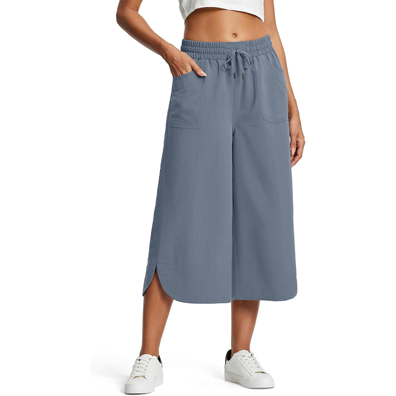 Fiora™ Alba Højtaljede Cropped Bukser med Snøre