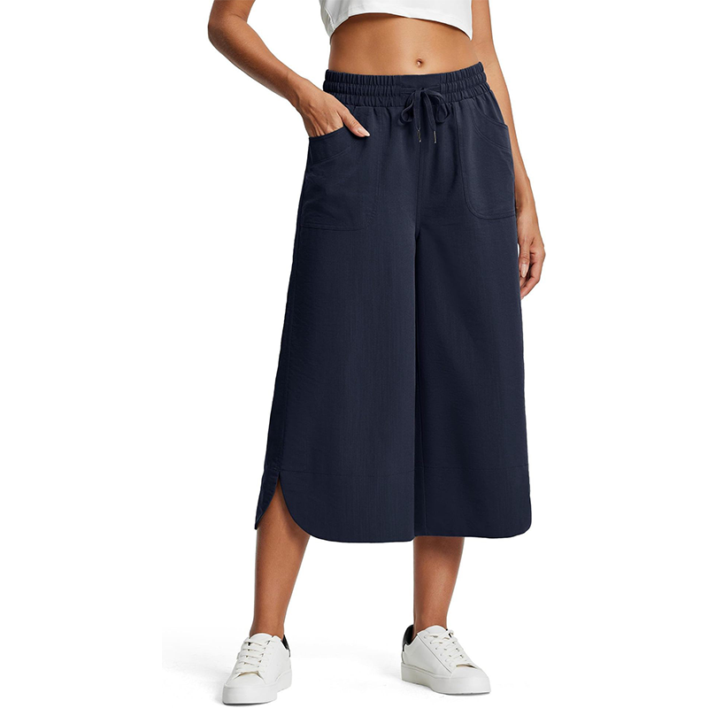 Fiora™ Alba Højtaljede Cropped Bukser med Snøre