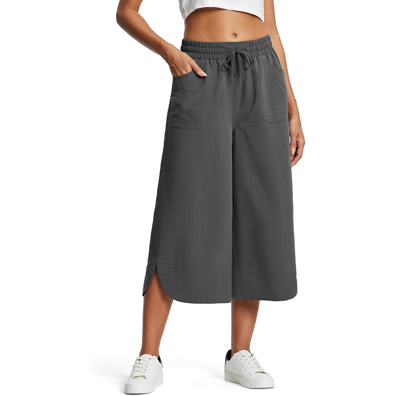 Fiora™ Alba Højtaljede Cropped Bukser med Snøre