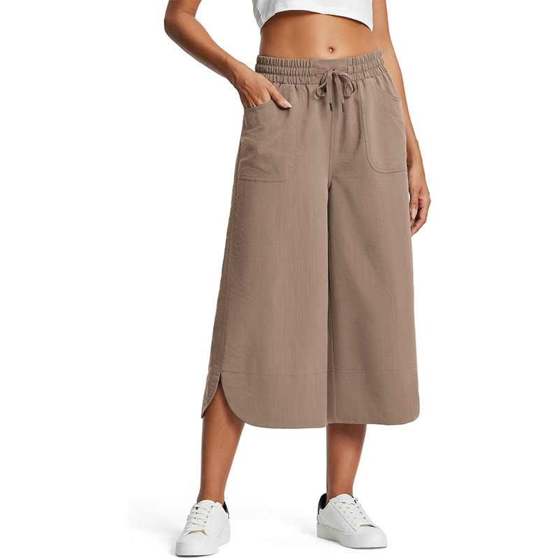 Fiora™ Alba Højtaljede Cropped Bukser med Snøre