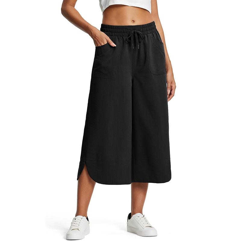 Fiora™ Alba Højtaljede Cropped Bukser med Snøre