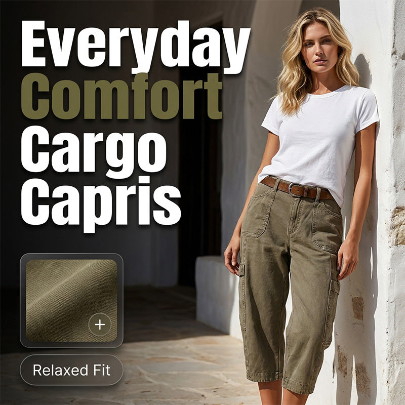 Fiora™ Alessia Cargo-Capribukser i khaki