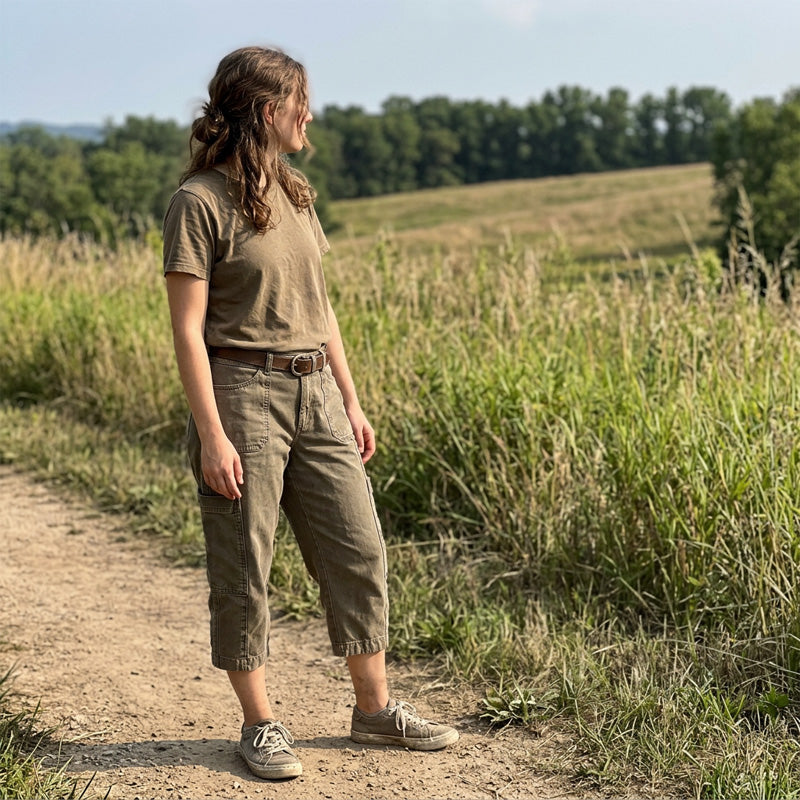 Fiora™ Alessia Cargo-Capribukser i khaki