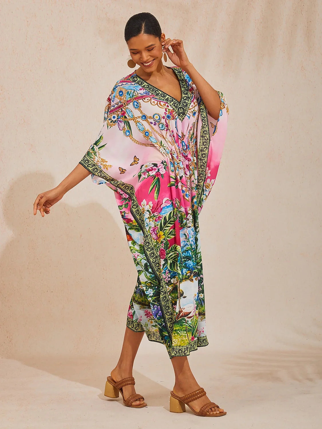 Land of Wonder chiffon kaftankjole
