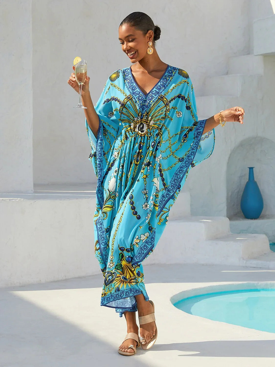 Land of Wonder chiffon kaftankjole