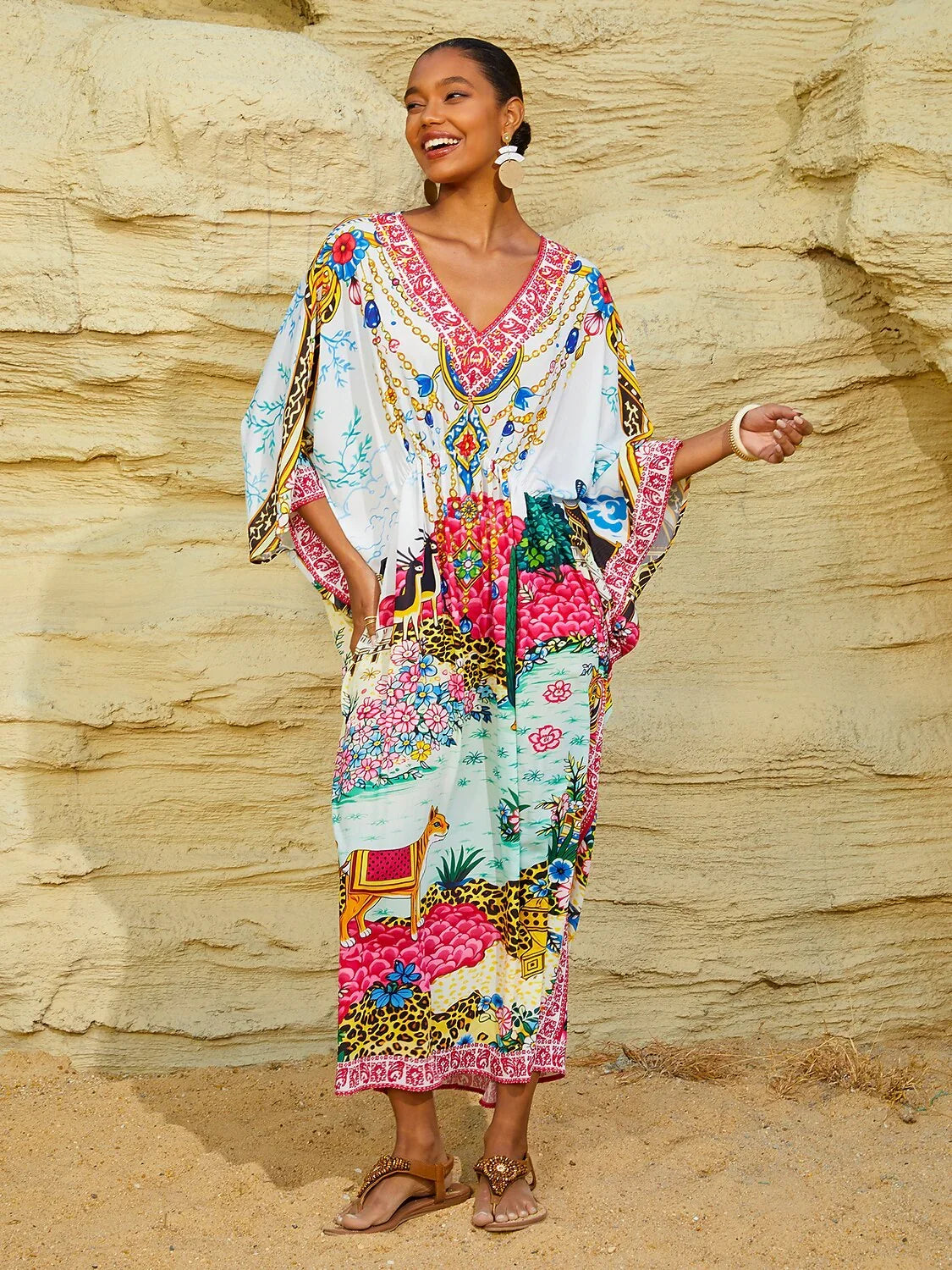 Land of Wonder chiffon kaftankjole