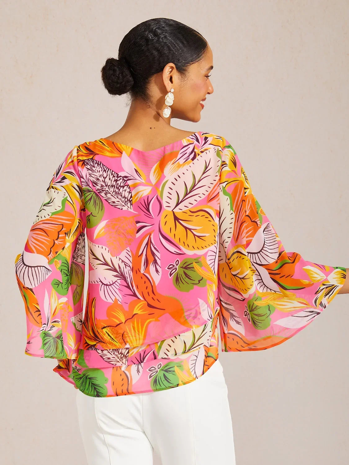 Mustang chiffon top med lag-på-lag